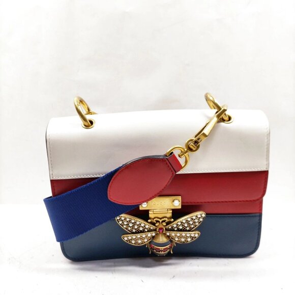 Gucci Sherry Line Red Leather Shoulder Bag mon875-101325 - Picture 1 of 16